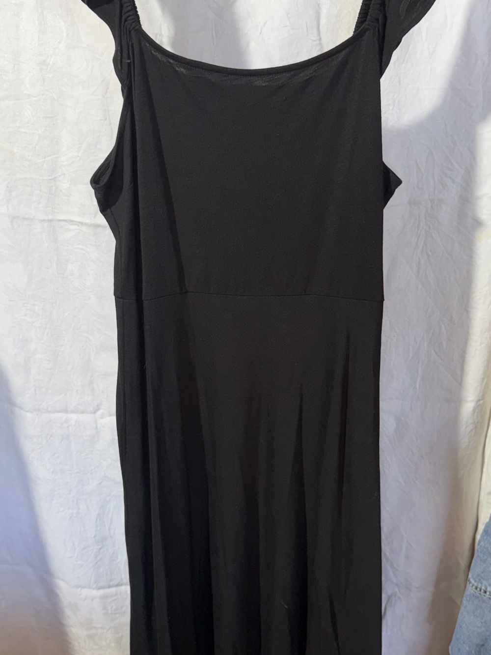 Boden Black Sleeveless Scoop-Neck Maxi Dress